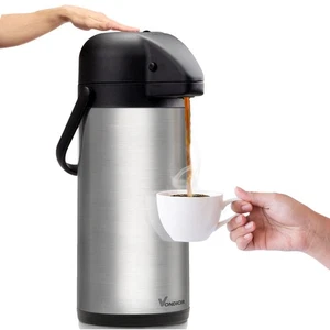 Coffee Carafe for Keeping Hot - 102oz/3L Airpot Coffee Dispenser with Pump - ... - Picture 1 of 6