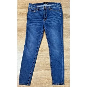 J.CREW High Rise Jeggings Medium Blue Jeans Zip Fly Skinny Stretch Strick 31 - Bild 1 von 10