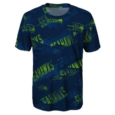 OUTERSTUFF Kinder NFL Dri-Tek Shirt - NOISE Seattle Seahawks - BXL20