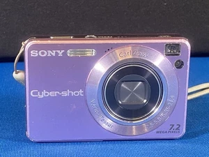 Sony Cybershot 7.2 Megapixel Pink Camera Model DSC-W120 Carl Zeiss Lens - Picture 1 of 11