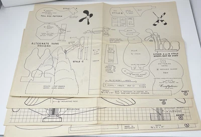 Lote de planos conjunto completo de patrones animados divertidos Craftplans 1953 Foto 1 de 4