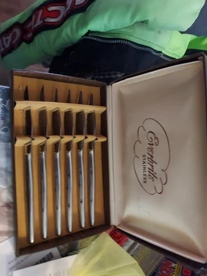 Faca de manteiga vintage Everbright aço inoxidável 6, faca para bife  - Imagem 1 de 4