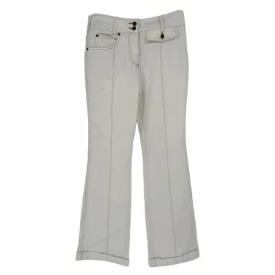 Pantalones de mezclilla acampanados blancos colección Alexander McQueen para mujer talla 40 diseñador Foto 1 de 4