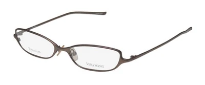 NUEVO MARCO DE GAFAS VERA WANG V34 CM 49-16-130 OJO DE GATO TITANIO MUJER MARRÓN Foto 1 de 4