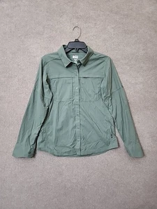 REI Co-op Sahara Button up Shirt Womens S Green Long Sleeve Ventilated Hiking - Picture 1 of 10