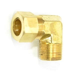 3/4" Tube OD Compression x 3/4" Male Npt Elbow Fitting Adapter Gas Water HVAC - Picture 1 of 6