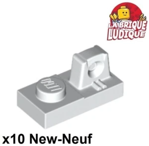 Lego 10X Hinge Plate 1X2 Locking White 30383 New - Picture 1 of 1