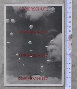 WW2 FOTO LUFTWAFFE FALLSCHIRMJÄGER PARATROOPER SPRUNG ÜBUNG H. SCHNITZER 100%ORI - Bild 1 von 2