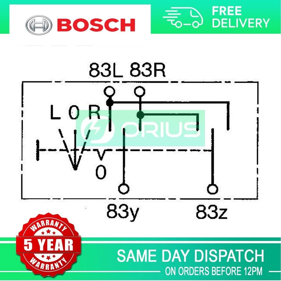 Fits BMW 2000-3.2 2.0 2.8 3.0 Bosch Front Window Regulator Switch - Image 1 of 4
