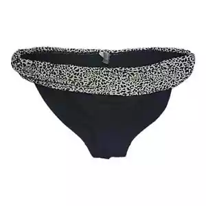 Kenneth Cole Bikini Bottoms Womens Large Black Leopard Animal Band Mob Wife - Picture 1 of 7