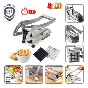 French Fries Cutter,  Quick Cut Effect Stainless Steel Potato Cutter, Easy to Cl