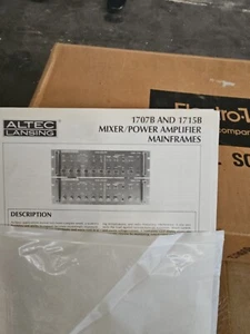 ALTEC LANSING 1707b und 1715b ENDSTUFE NEU - Bild 1 von 4