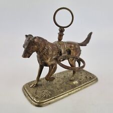 Antique 19th Century Bronzed Cruet? Stand Modelled As A Dog 13.2cm Long Signed
