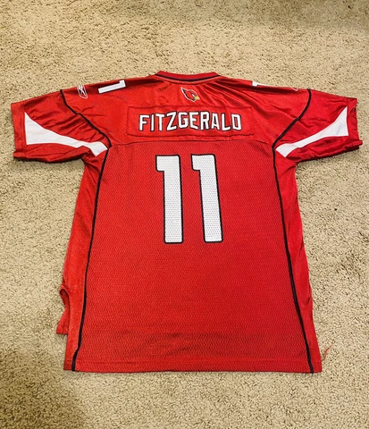 Reebok Authentic Arizona Cardinals NFL Larry Fitzgerald #11 Jersey Youth Large Cover
