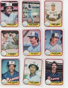 1981 FLEER Baseball Complete Your Set 251-500