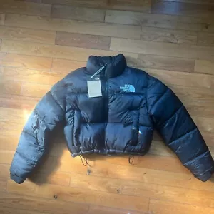 The North Face Women’s Black Cropped Puffer Jacket - Small - Picture 1 of 4