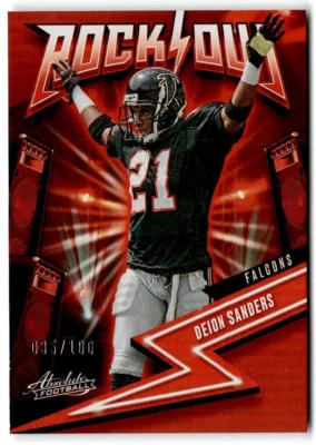 2023 ABSOLUTE FOOTBALL RED ROCK OUT DEION SANDERS #35/100 - Image 1 of 2