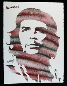 ZIEGLER T SIGNED + dface,shepard fairey,c215,banksy,faile,che guevara STICKERS - Picture 1 of 6