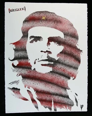 ADESIVOS ZIEGLER T ASSINADO + dface, shepard fairey, c215, banksy, faile, che guevara - Imagem 1 de 4