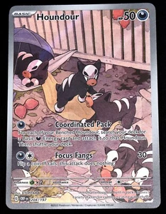 Houndour 204/197 Illustration Rare IR Obsidian Flames OBD EN English Near Mint - Picture 1 of 2
