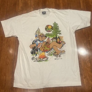 Vintage Screen Stars Productions INK Camping Happy Camper Outdoors T-shirt. - Picture 1 of 7