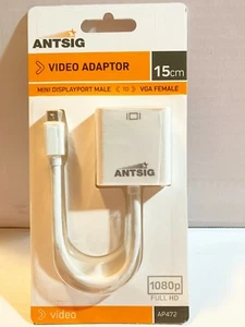 1080p Mini Displayport Male to VGA Female Video Adapter Cable Converter Chipset - Picture 1 of 4