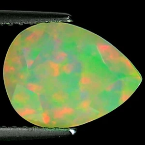 Piedra preciosa de ópalo facetado etíope natural de 1,73 quilates corte pera multicolor - Imagen 1 de 2