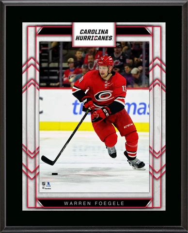 Warren Foegele Carolina Hurricanes 10.5" x 13" Player Plaque Cover