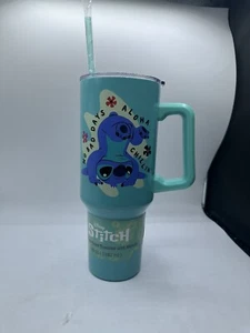 New Disney Stitch 40oz Stainless Steel Tumbler w/Lid & Straw No Bad Days Aloha - Picture 1 of 2