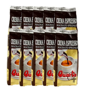 QUARTA CAFFE' miscela CREMA ESPRESSO da 250g macinato speciale. 10 CONFEZIONI - Foto 1 di 2