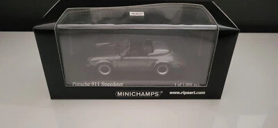 1:43 Minichamps Porsche 911 Speedster Grey Metallic 1988 430 066135 1 of 1008 - Immagine 1 di 3