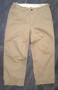 Pantalones de algodón chinos Polo Ralph Lauren para hombre ejército angustiado 32x32 - Imagen 1 de 4