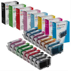 LD 17 Pack CLI8 Black & Color Ink Cartridge Set for Canon Printer - Picture 1 of 9