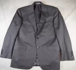 CANALI 40R US 50R IT Dark Gray Mens 100% Wool Sport Coat Suit Jacket Italian - Picture 1 of 15