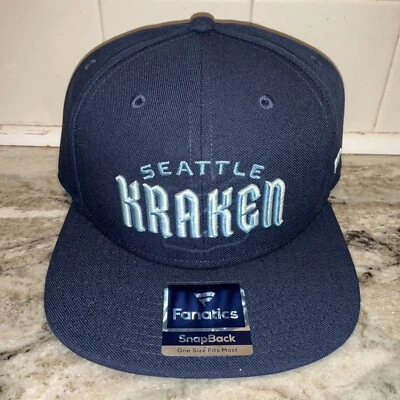 Sombrero con cierre a presión para hombre Fanatics marca azul profundo Seattle Kraken marca OSFA Foto 1 de 4