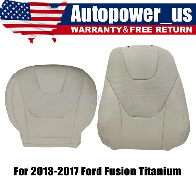 For 2013 2014 2015 Ford Fusion Titanium Front Drive Bottom & Back Seat Cover Tan - Imagem 1 de 4