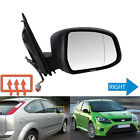 Black Right Side Electric Heated Wing Door Mirror Primed For Focus MK2 2008-2012