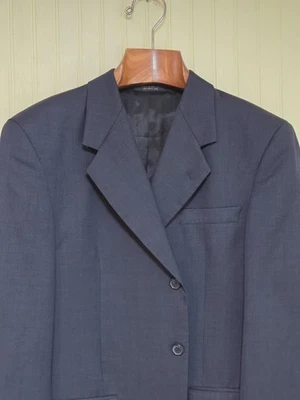 Andrew Fezza Blazer Para Hombres 40R Azul Marino Super 100s Lana Abrigo Deportivo Chaqueta Dos Botones Foto 1 de 4