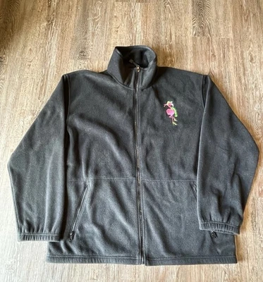 Colorado Timberline Size Large Black 100% Fleece Full Zip Jacket With Flamingo - Image 1 of 4