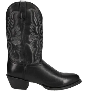 Laredo Birchwood Round Toe Cowboy Mens Black Casual Boots 68450 - Picture 1 of 5