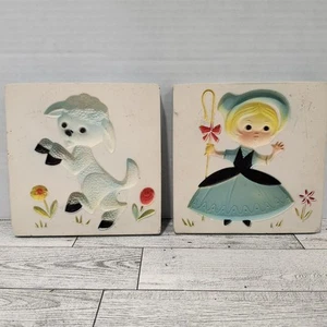 Placas de tiza Little Bo Peep decoración de pared ovejas vivero de colección - Imagen 1 de 8