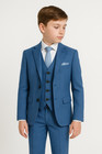 Kids Blue Checkered Suits Page Boys Formal Check Plaid Wedding Prom Suit