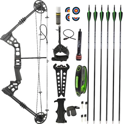 X8 Compound Bow Set 20-70lb Adjustable 320FPS Arrow Archery Hunting Target Shoot - Image 1 of 4