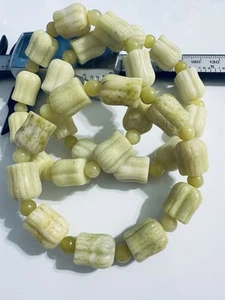 Neu Xiuyan Nephrit Jade Armband 12 mm - Bild 1 von 3