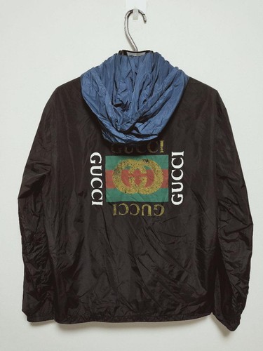 Gucci Web Logo Nylon Giacca Uomo Taglia 50 Usatoo Ot UKlfridges