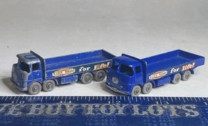 Matchbox Lesney 20b ERF 686 Ever Ready Flat Bed Truck - Royal Blue Gray Wheel X2 - Picture 1 of 8