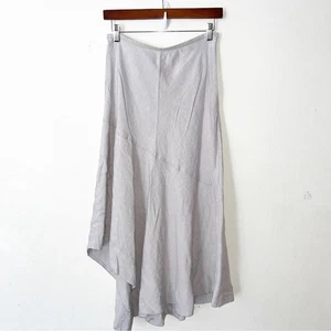 Nic & Zoe Leinen Rock Gr. 6 Lagenlook asymmetrisch Sommer leicht hellbraun grau - Bild 1 von 7