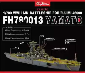 Flyhawk FH780013 1/700 IJN Battaglia Yamato PER FUJIMI 46000 - Foto 1 di 3