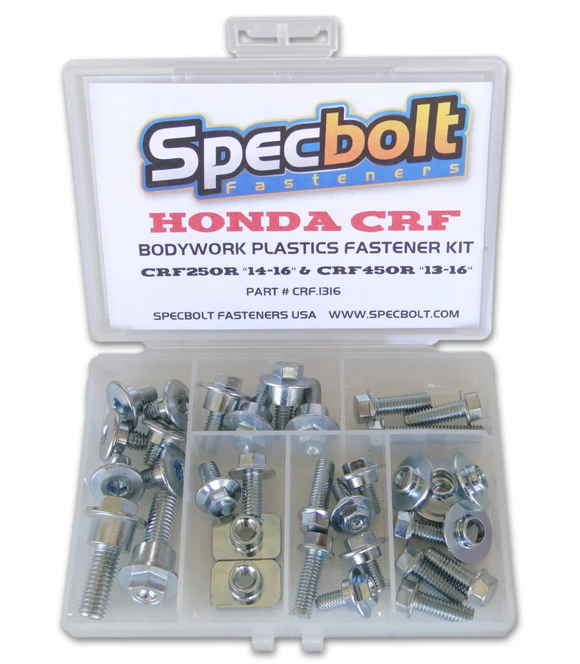 Kit de pernos de carrocería y plástico Honda CRF "14-16" CRF250R "13-16" CRF450R #CRF1316 Foto 1 de 2