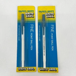 Lot of 2 Vtg 1979 Paper Mate Write Bros Fine Point Ball Pens Blue Ink New NOS - Picture 1 of 6